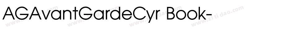 AGAvantGardeCyr Book字体转换